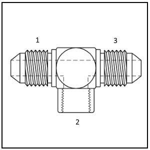 S3736 - Male JIC to Female Pipe Branch Tee