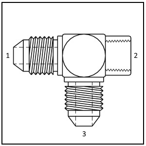 S3737 - Male JIC to Female Pipe Run Tee