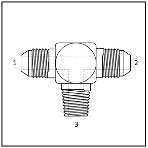 S3745 - Male JIC to Male Pipe Branch Tee