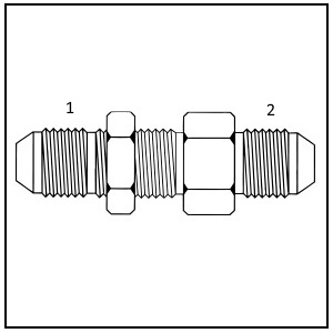 S3842L - Male JIC Bulkhead Union Straight Long