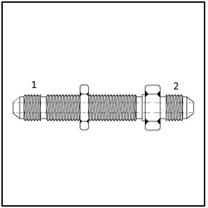 T3842EL - Male JIC Bulkhead Union Straight Extra Long